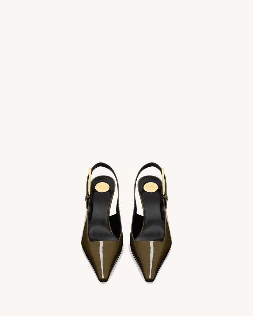 Saint Laurent White Saint Laurent E25 Slingback Heel