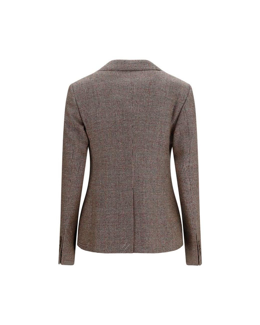 Burberry Brown Wool Oves Aries Blazer Clothing
