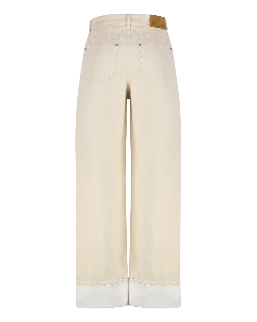 Bottega Veneta Natural Wide-Leg Cotton Jeans