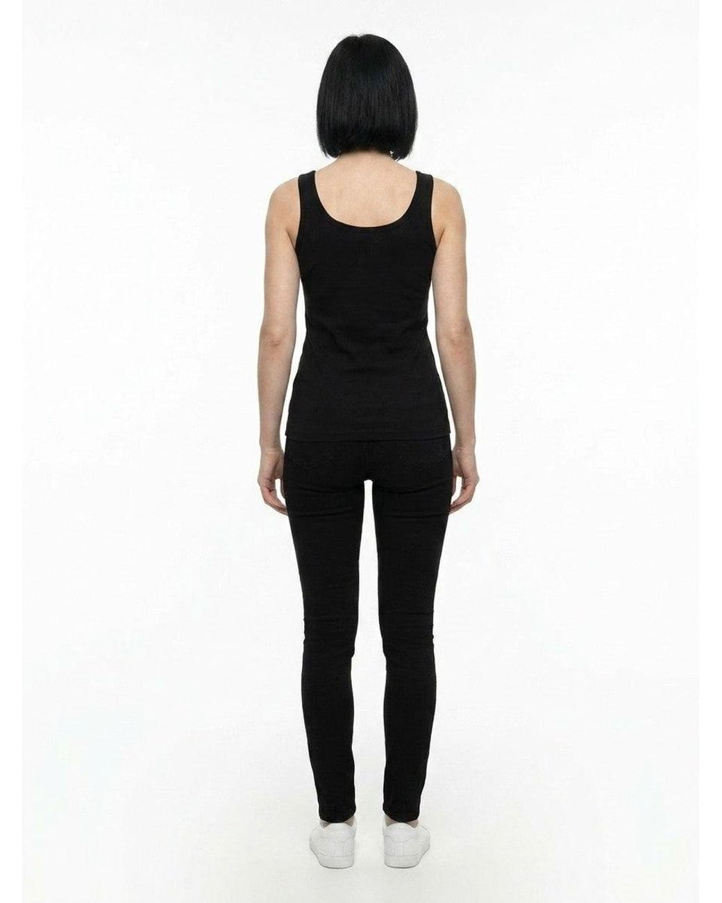 Dolce & Gabbana Black Dolce & Gabbana Logo-Embroidered Cotton Tank Top