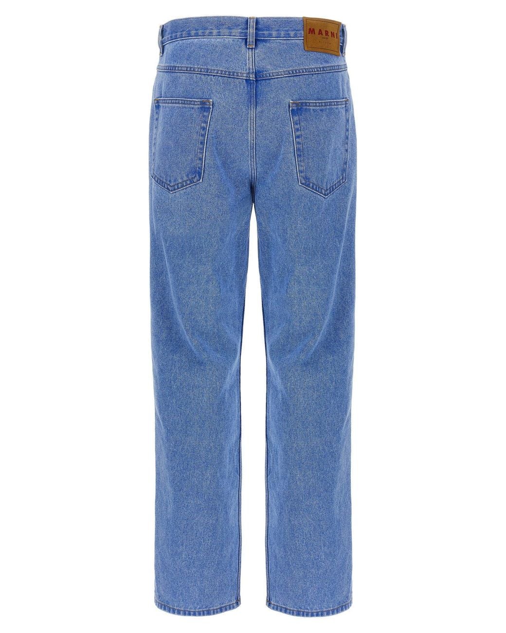 Marni Blue Bleached Cotton Denim Jeans