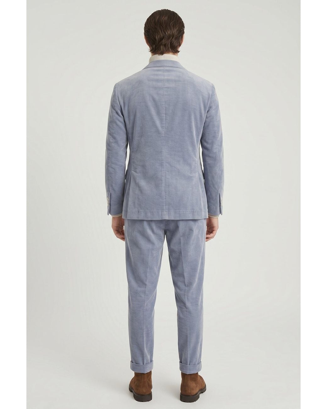 Brunello Cucinelli Blue Light Wool Blend Suit for men