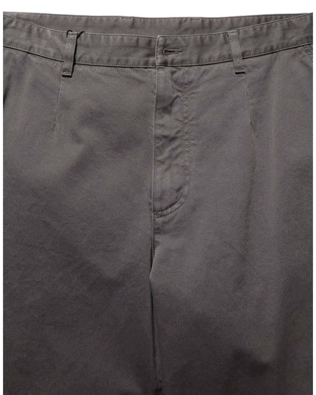 Dolce & Gabbana Gray Midwaist Straight Trouser Pants Cotton for men