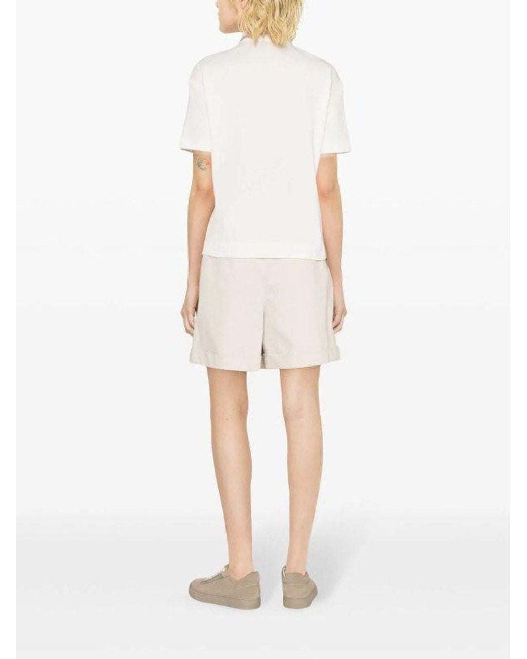 Brunello Cucinelli White Cotton Polo Shirt