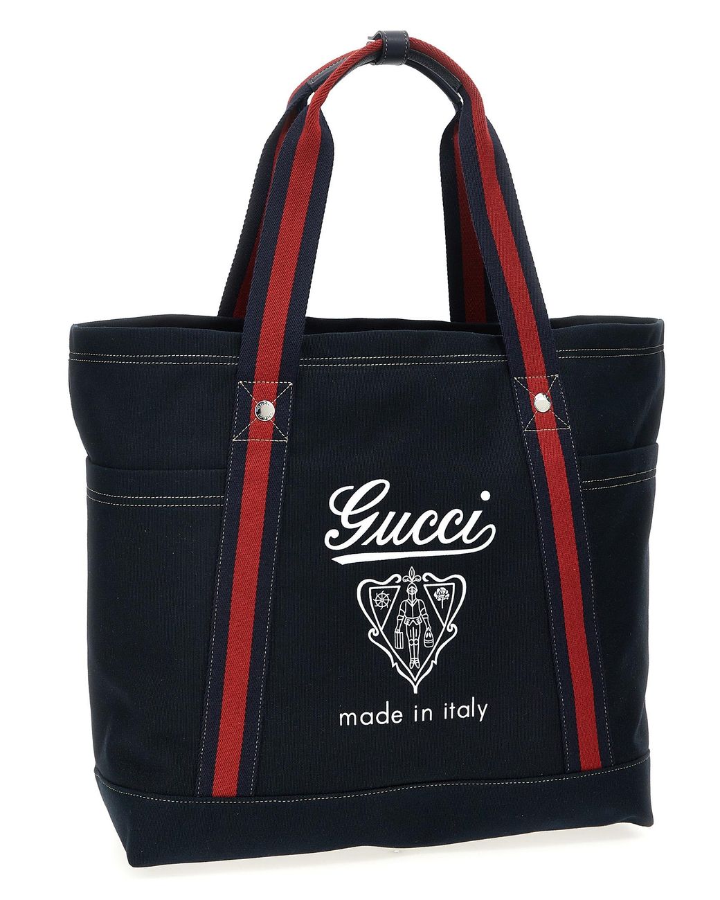 Gucci Blue Coat Of Arms Large Canvas Tote for men