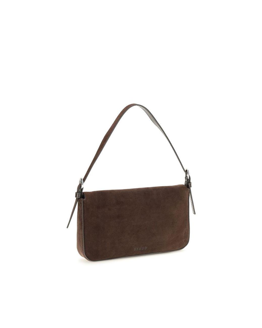 Staud Brown Calf Leather Bos Taurus Shoulder Bag