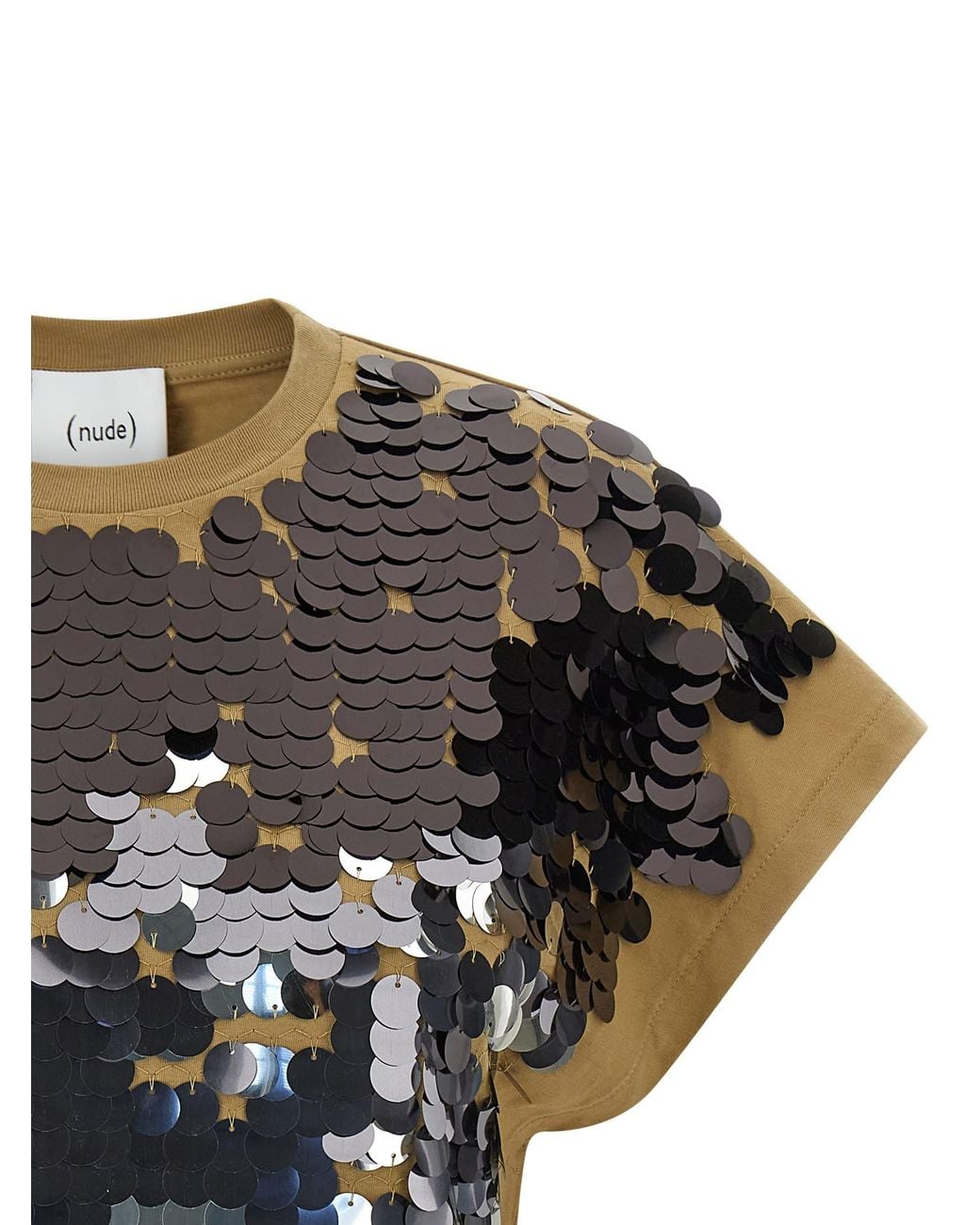 Nude Multicolor Sequin T-Shirt
