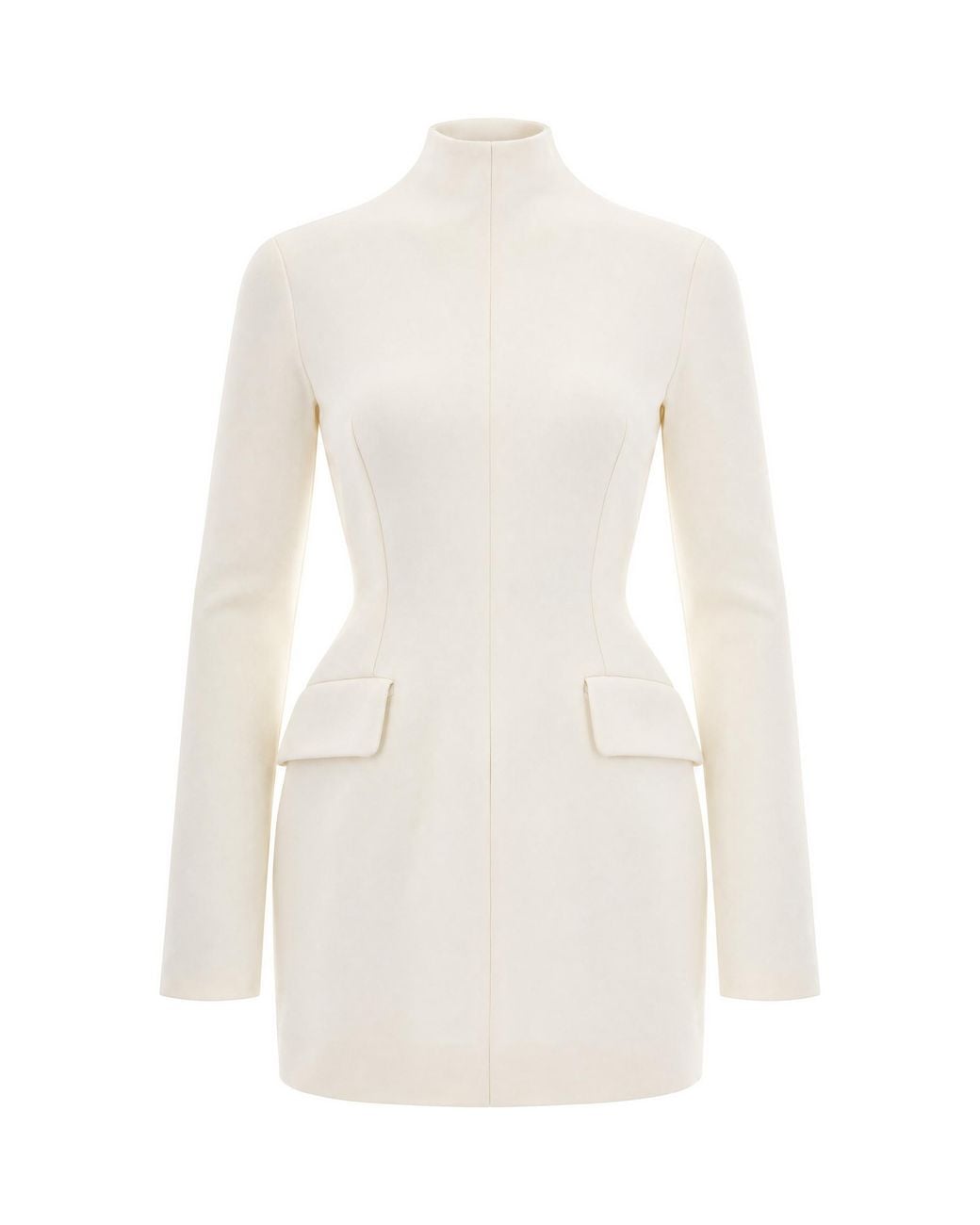 Sportmax White Tefrite Hourglass Dress Outer: Polyester Evening Suits