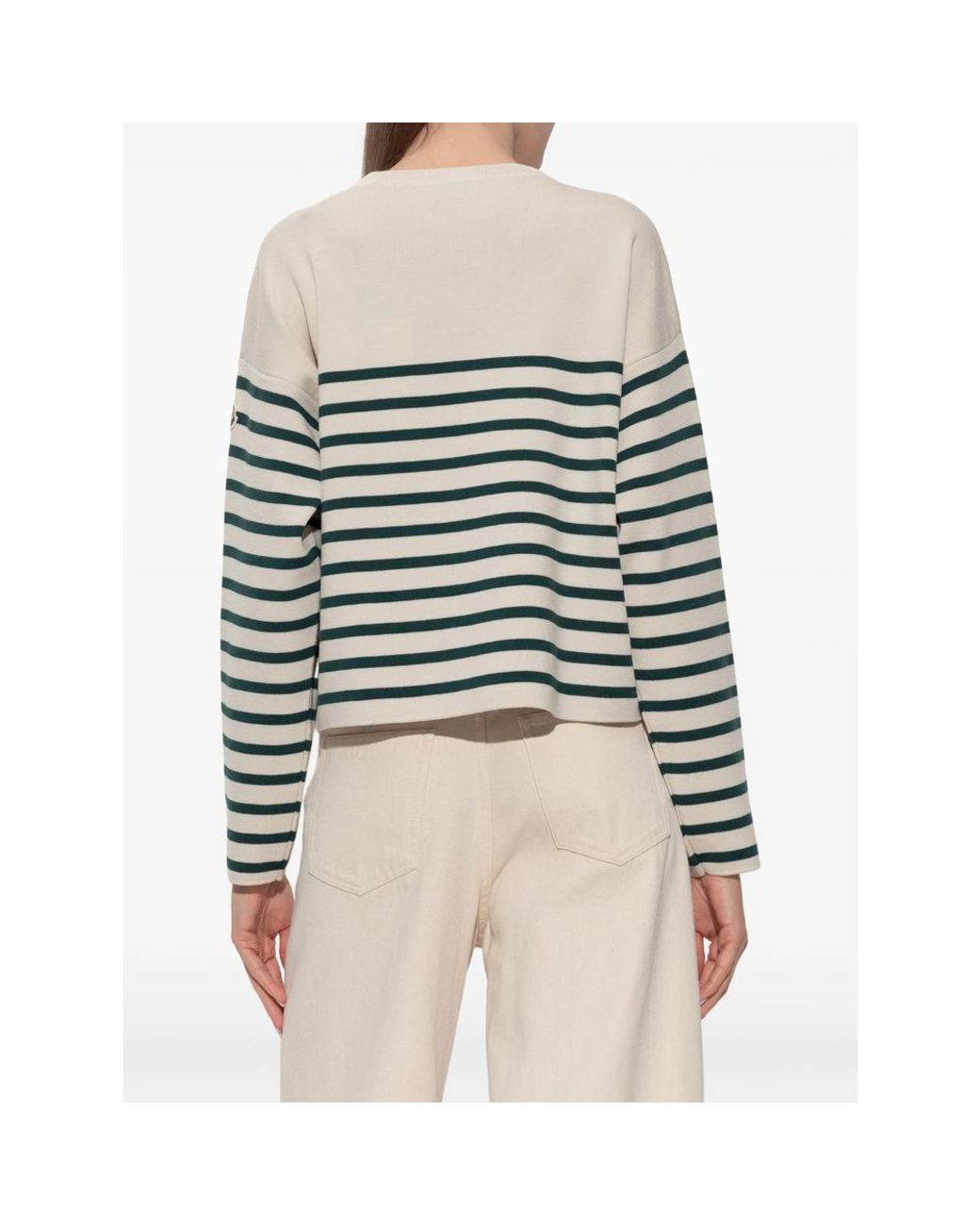 Moncler Green Striped Wool Jumper