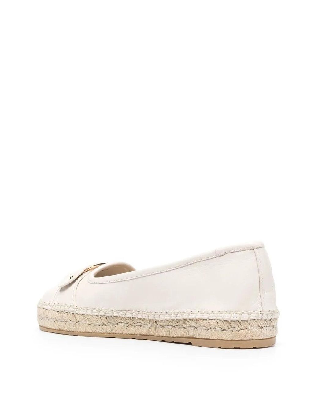 Ferragamo Natural Ferragamo Vara Buckle-Detail Espadrilles