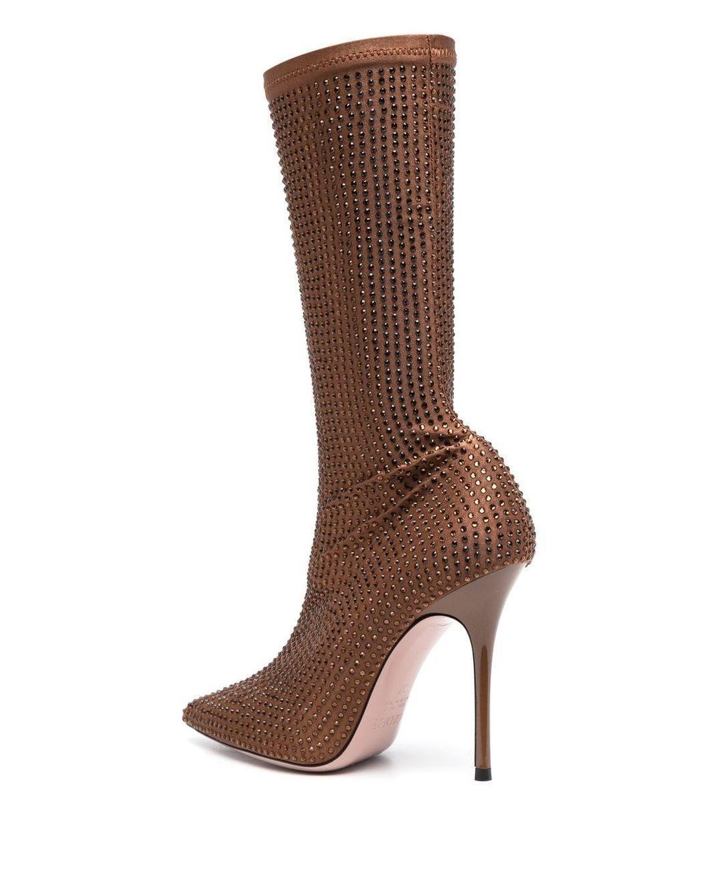 Gedebe Brown Logan Rhinestone-embellished Boots