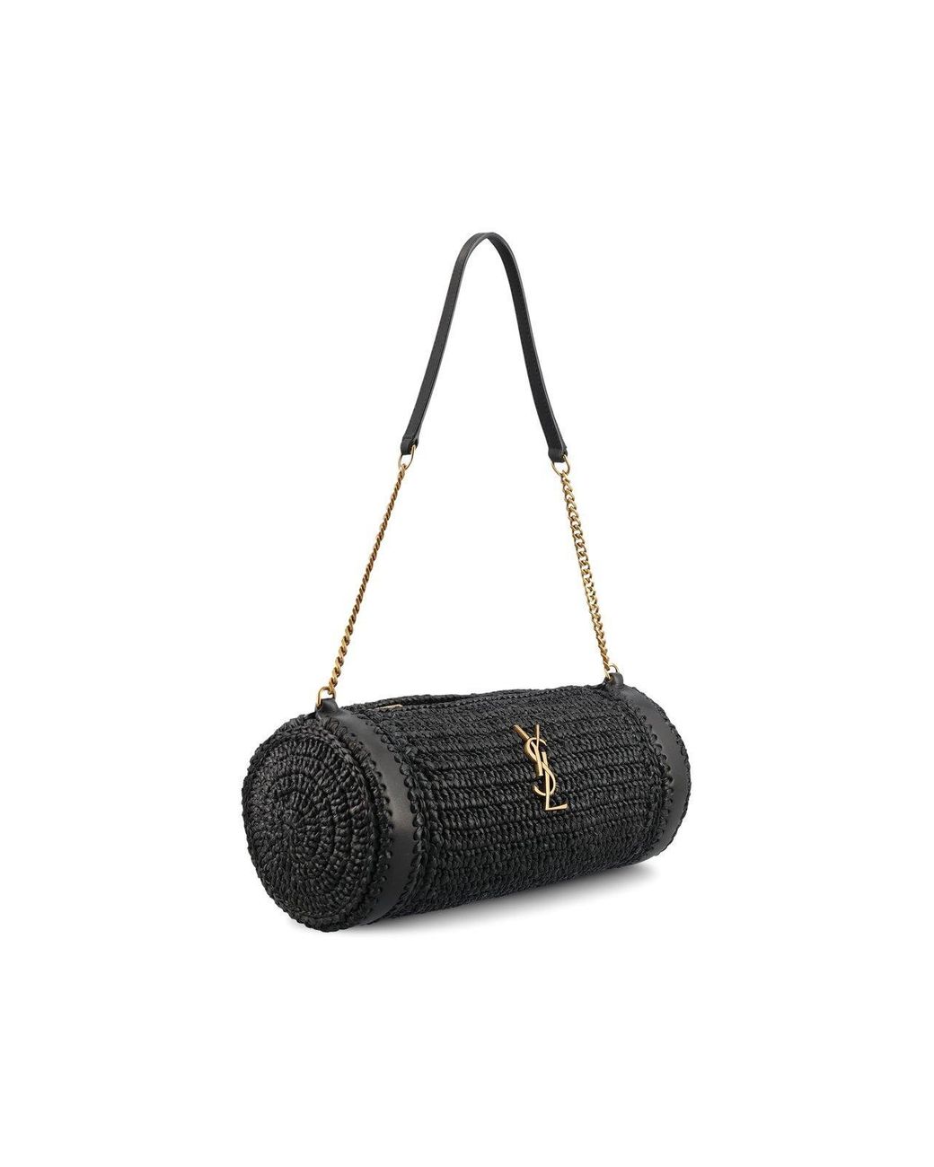 Saint Laurent Cassandre Small Cylindric Bag in White | Lyst