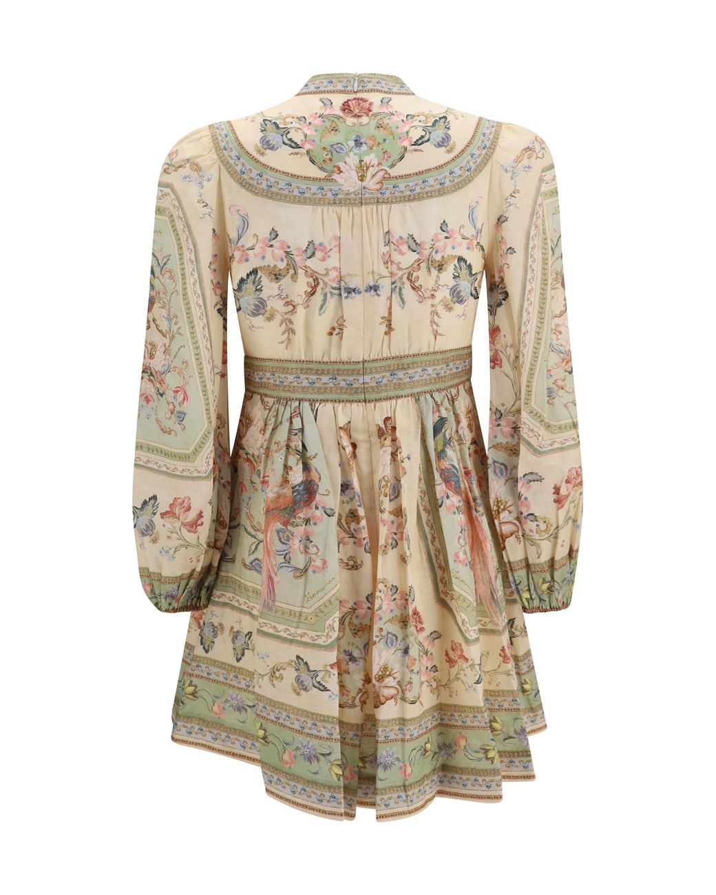 Zimmermann Natural Mini Dress Roselight Sage Linen