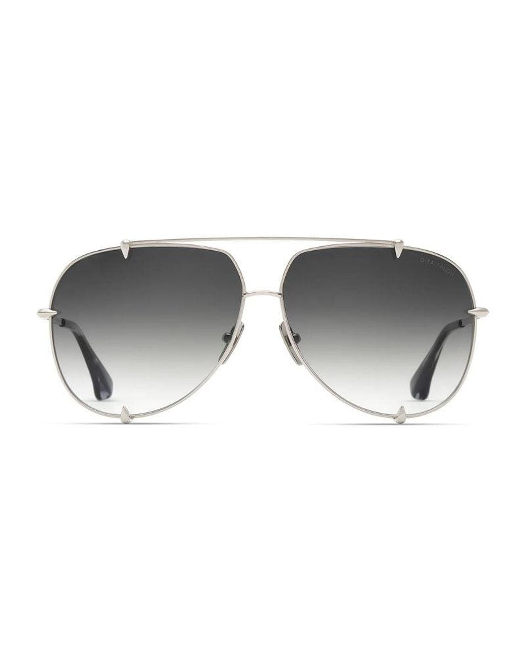 Dita Eyewear Metallic Sunglasses Aviator Full Rim, Frame And To Clear Gradient Lens Talon-23007I for men