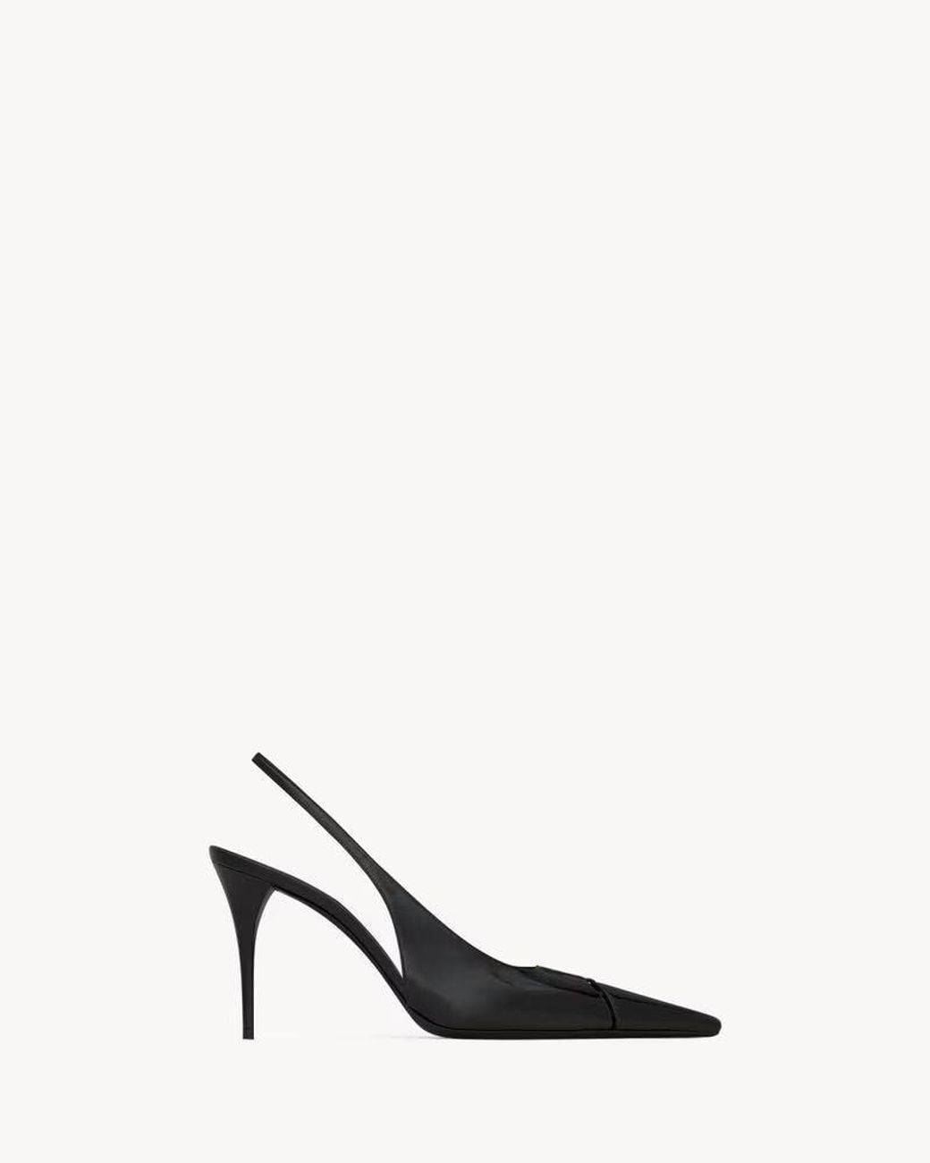 Saint Laurent White Saint Laurent Slingback Heel