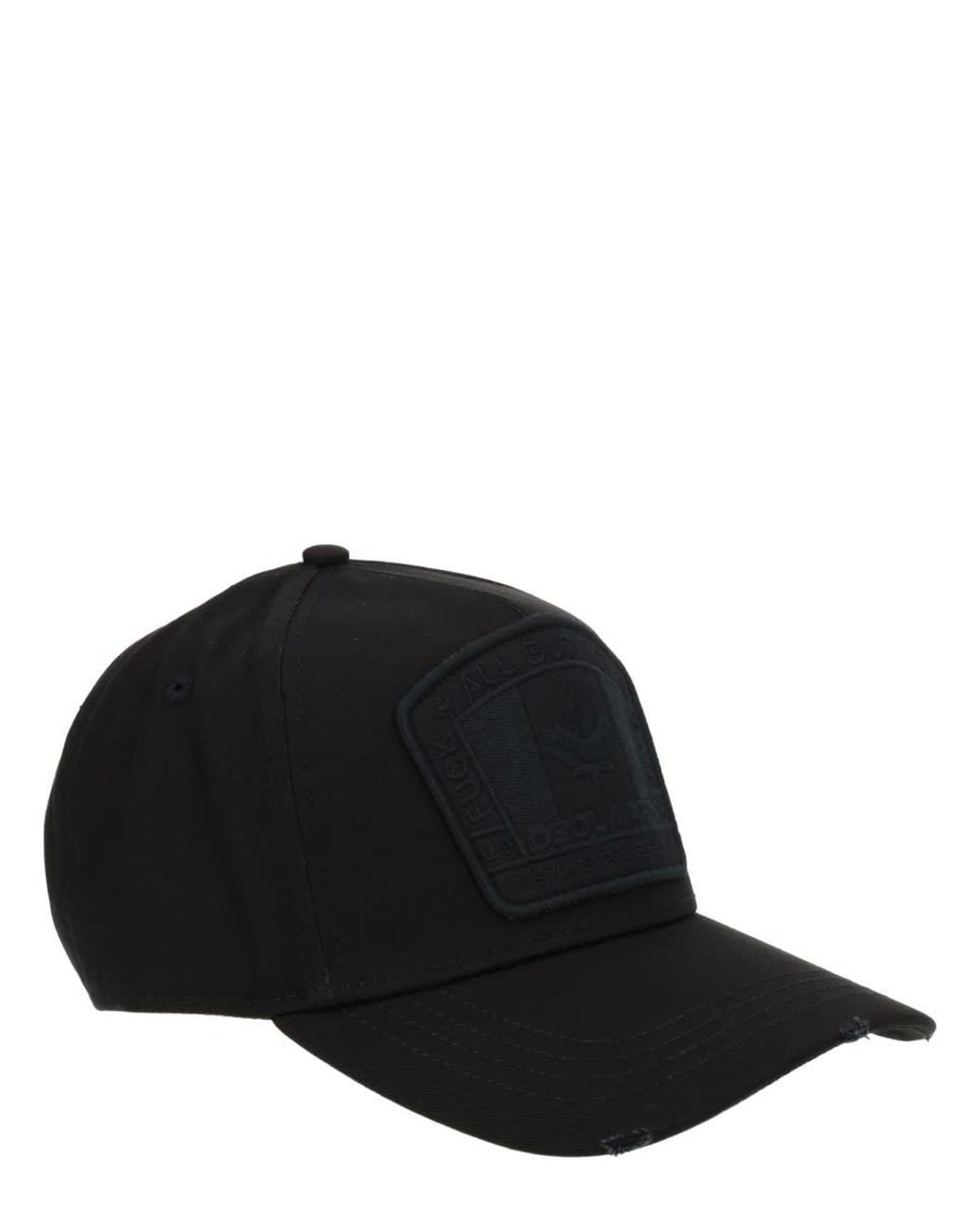 DSquared² Black Dsquared "D2 Patch" Baseball Cap for men