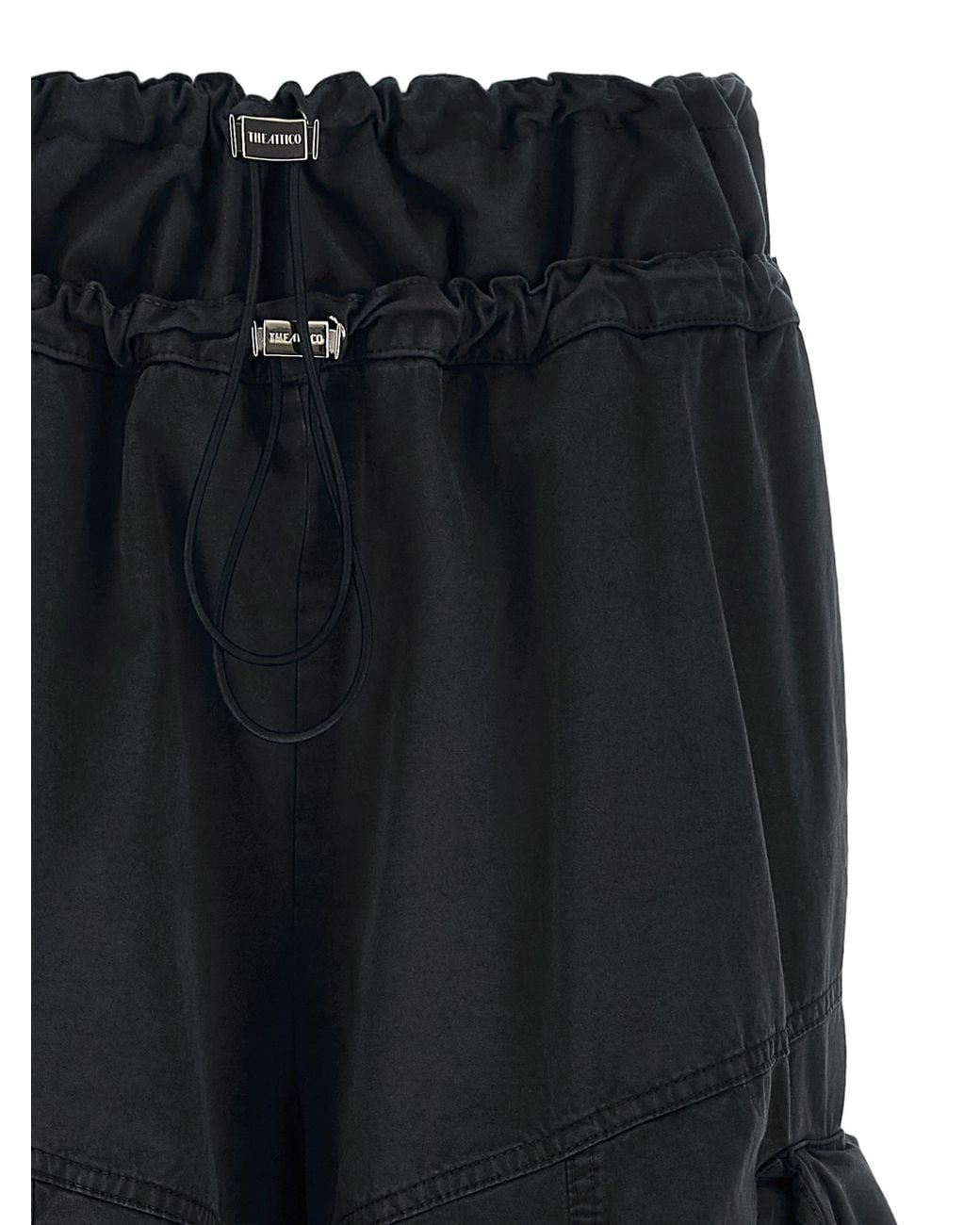 The Attico Black The Attico Cotton Canvas Parachute Cargo Pants