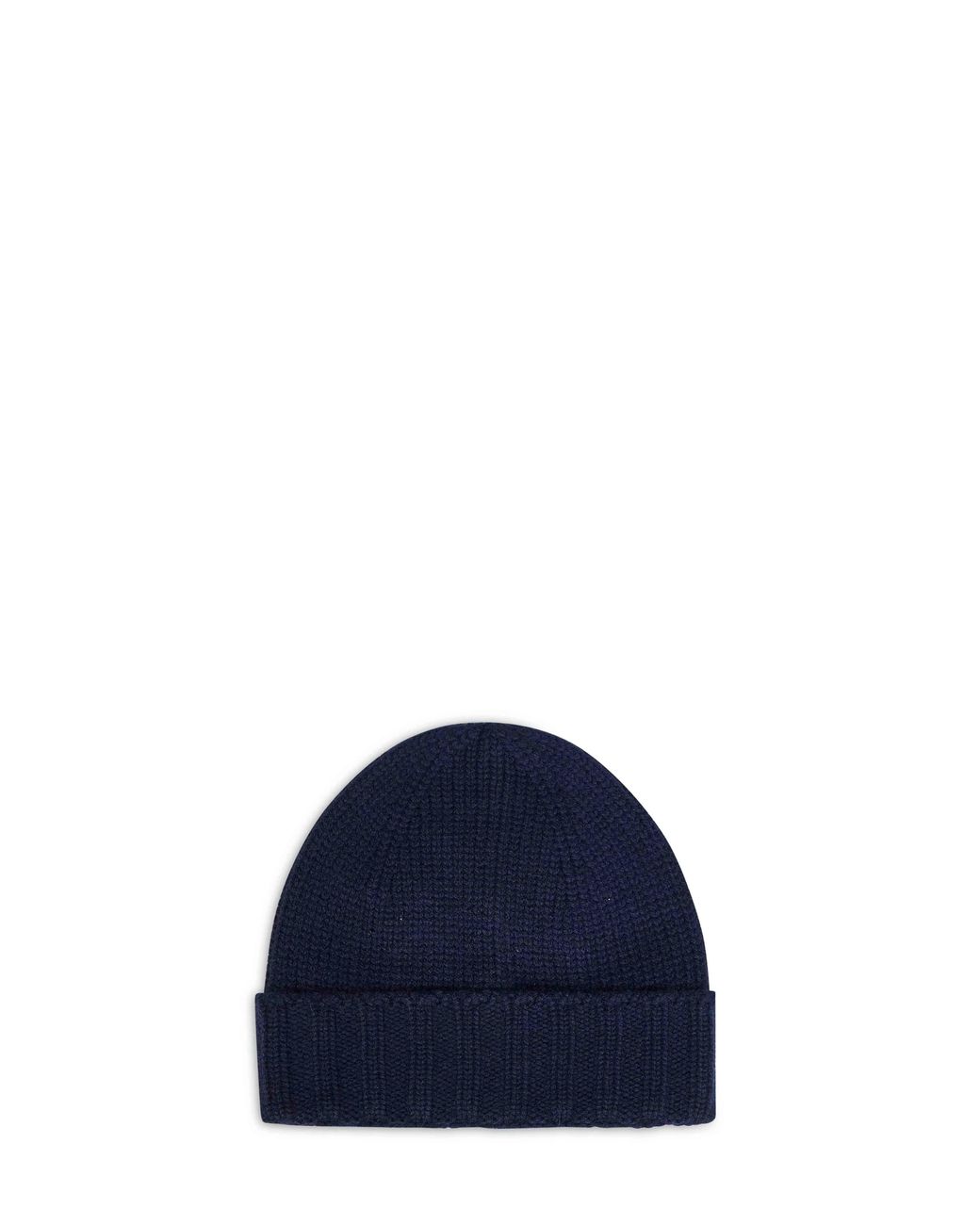 D 40 Blue Virgin Wool Knit Beanie for men