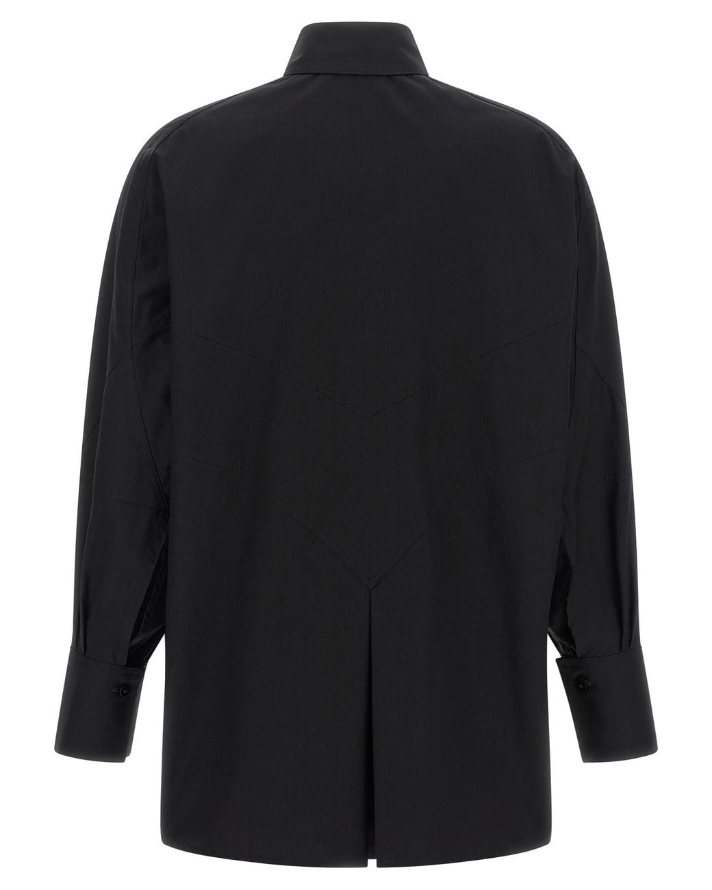 The Attico Black Shaped Hem Shirt