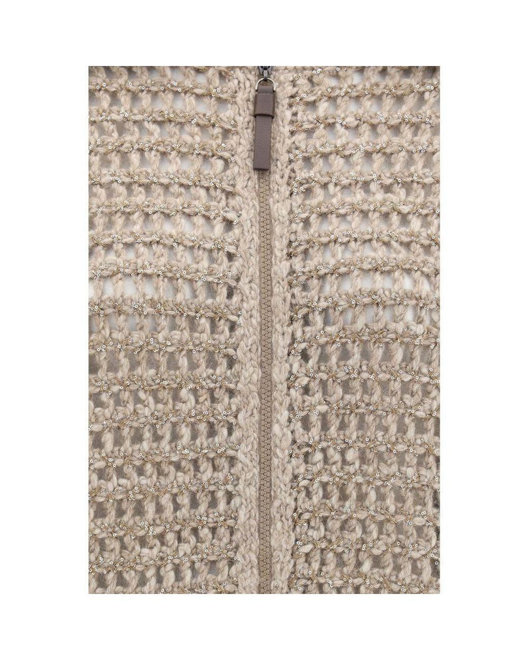 Brunello Cucinelli Multicolor Gray Wool Oves Aries Cardigan