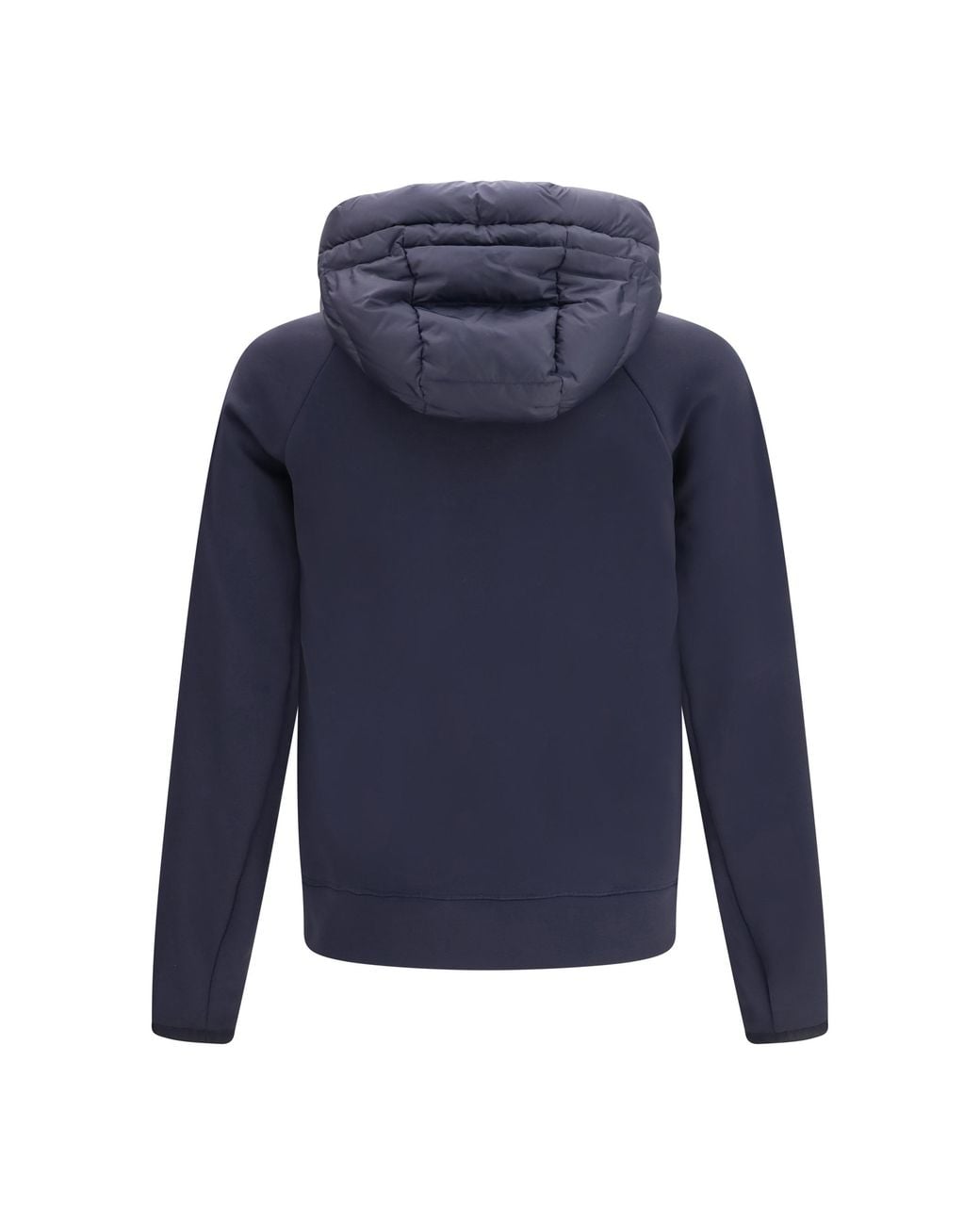 Moncler Blue Insulated Zip-Up Sweatshirt Polyester Sweater for men