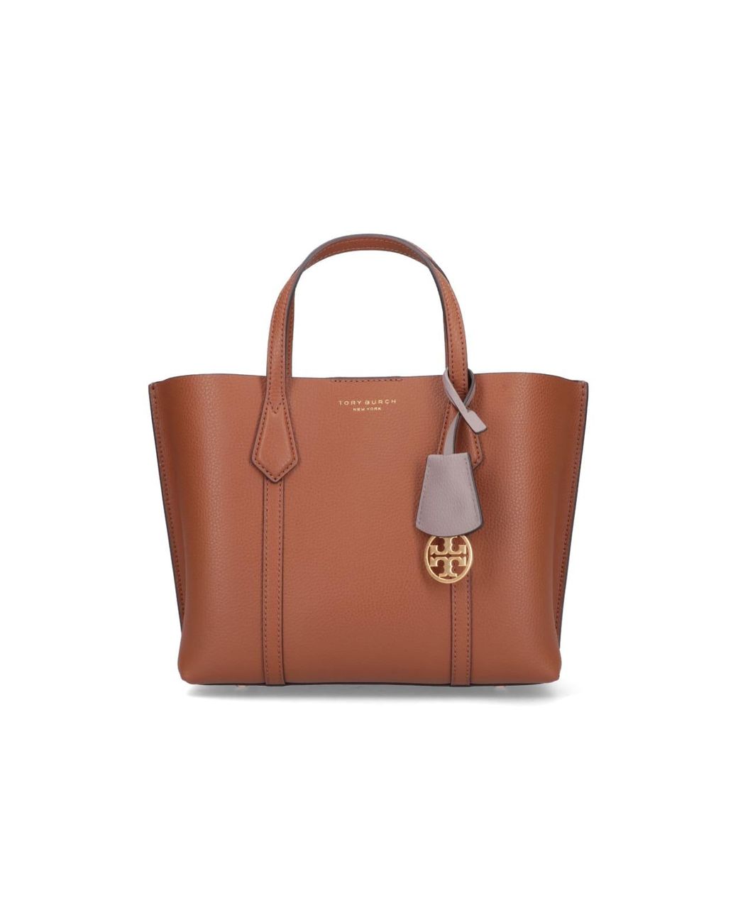 Tory Burch Small 'perry' Shopping Bag in Brown