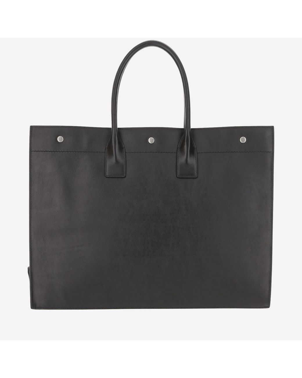 Saint Laurent Black Rive Gauche Large Tote Bag Leather Calfskin Handbags for men