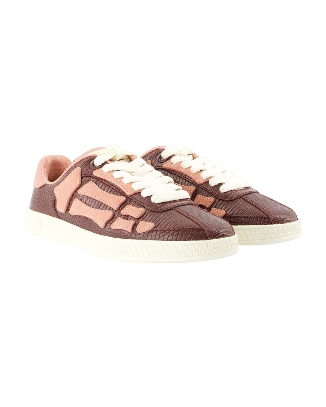 Amiri Pink Lizard Pacific Bones Sneakers