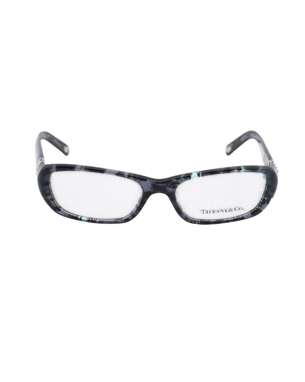 Tiffany & Co Brown Eyeglasses Rectangle Full Rim, Havana Frame And Clear Demo Lens Tf2069-B8129 Sunglasses