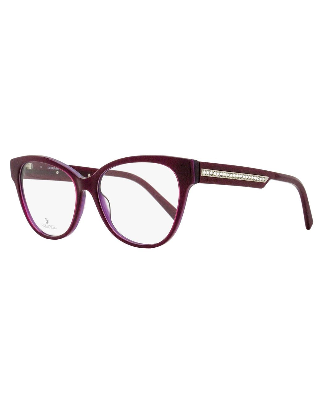 Swarovski Black Crystal Row Eyeglasses Sk5392 081 55Mm Plastic (Acetate)