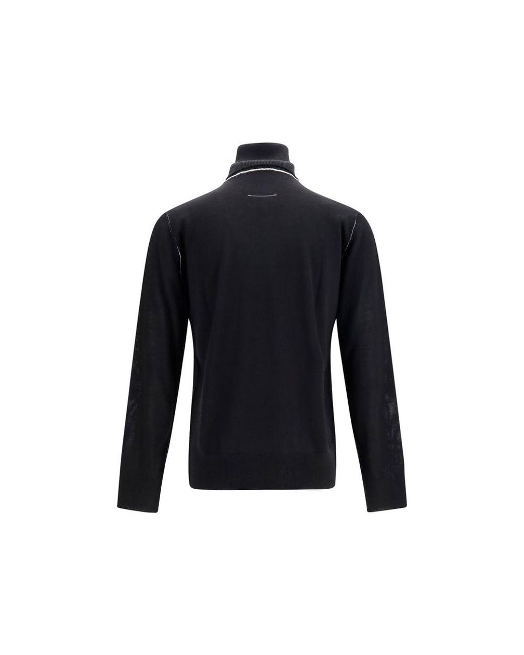 MM6 by Maison Margiela Blue Wool Oves Aries Turtleneck Clothing for men