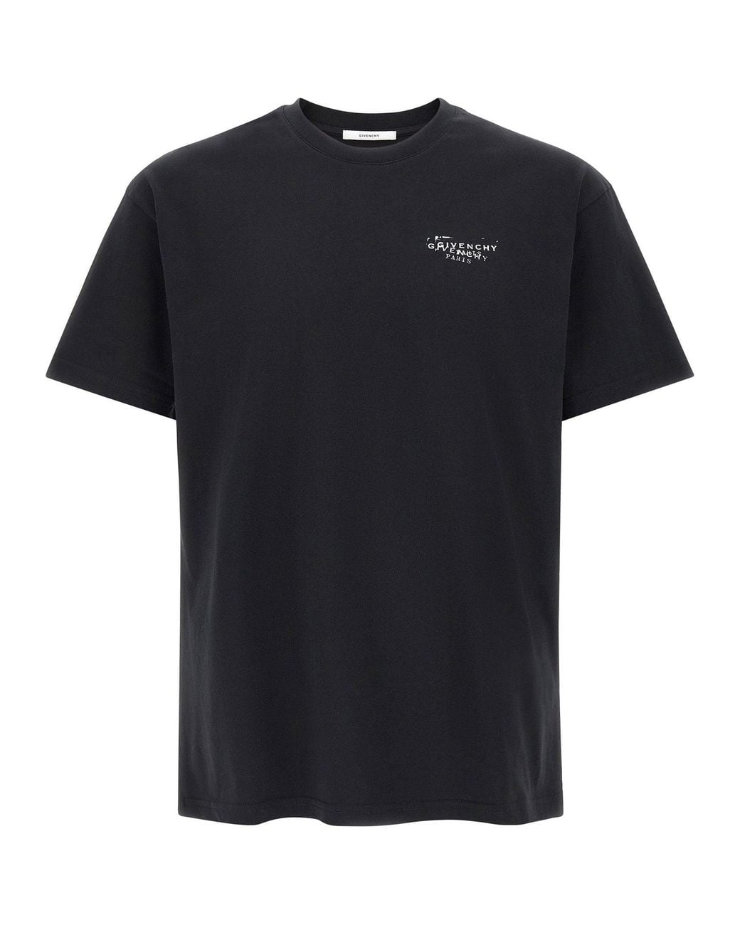 Givenchy Black Logo-Stamp Cotton T-Shirt for men