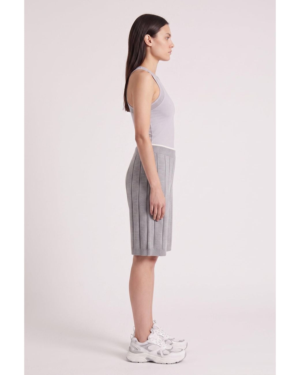 Brunello Cucinelli Multicolor Light Ribbed Cotton Shorts