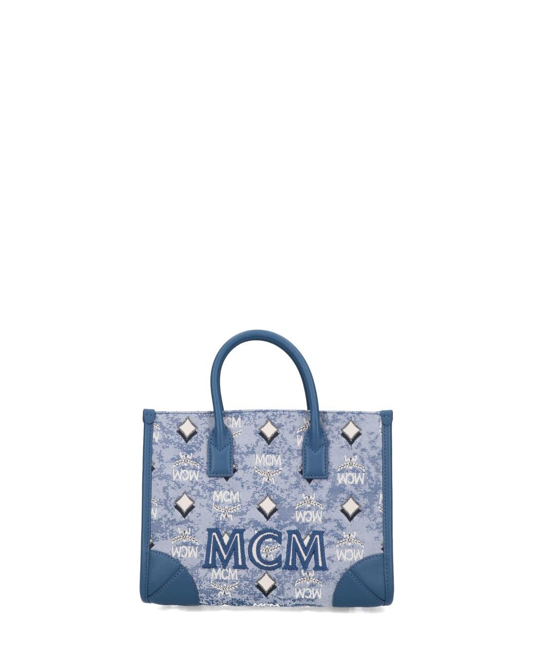 Mcm tote discount bag blue