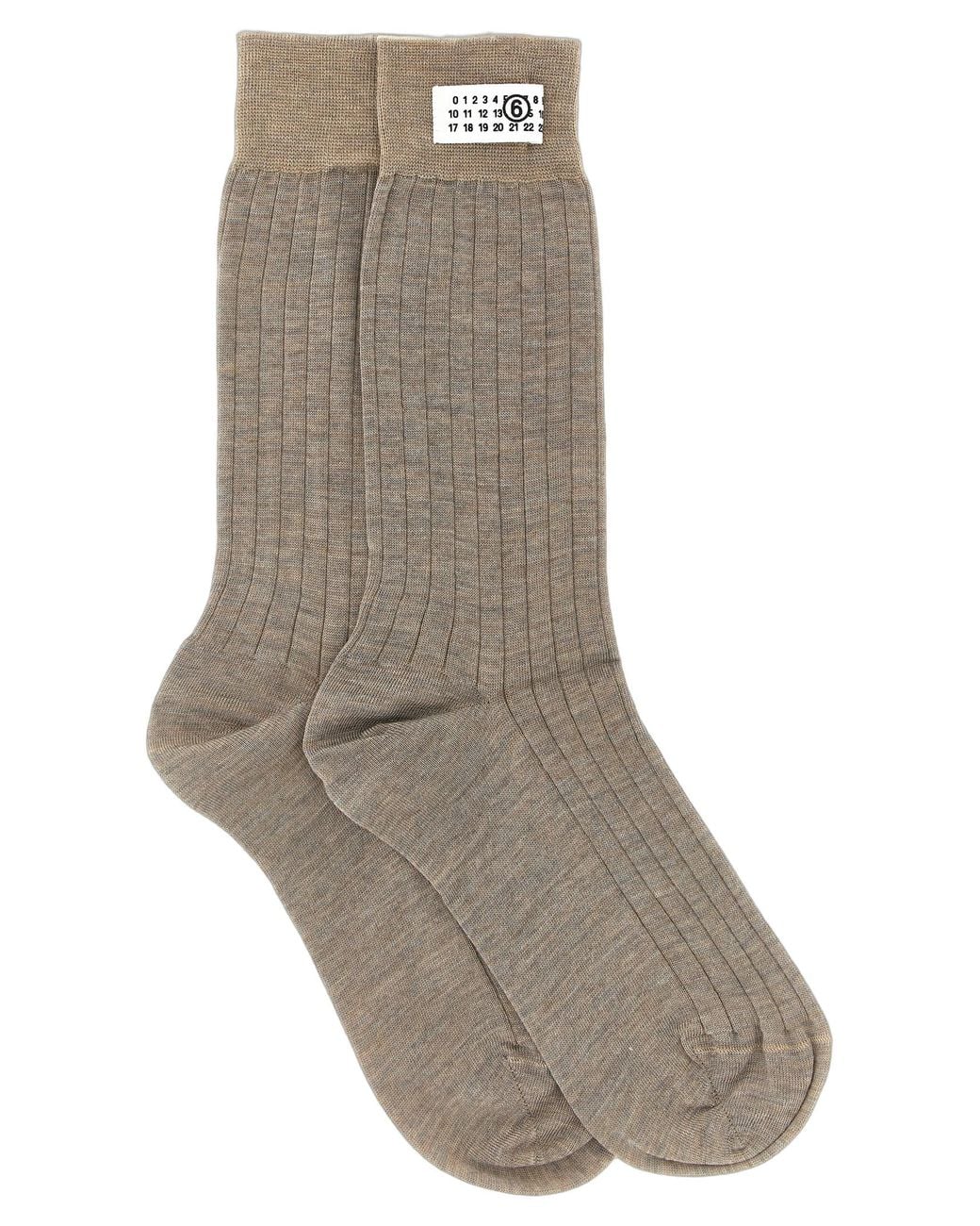MM6 by Maison Margiela Gray Wool Socks Clothing