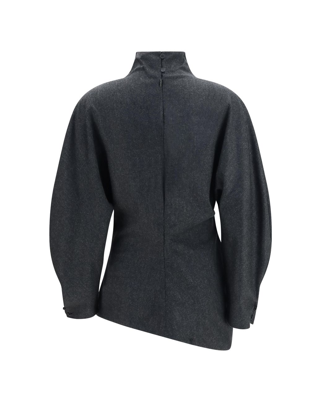 Khaite Blue Harlow Wool-Cashmere Top