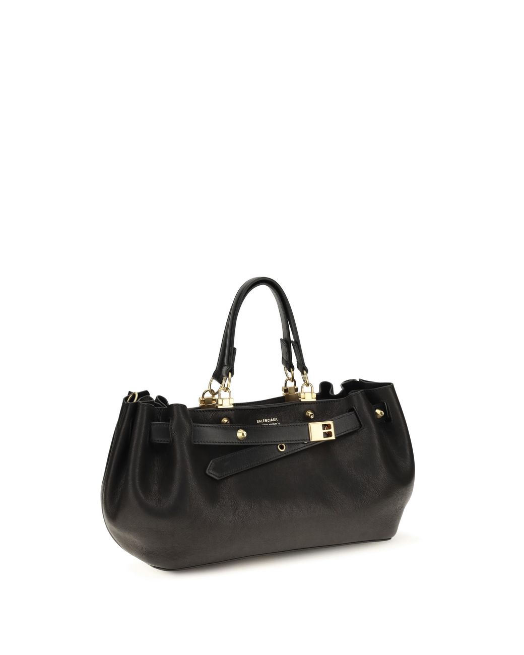 Balenciaga Black Small Bel Air Tote Bag Calf Suede