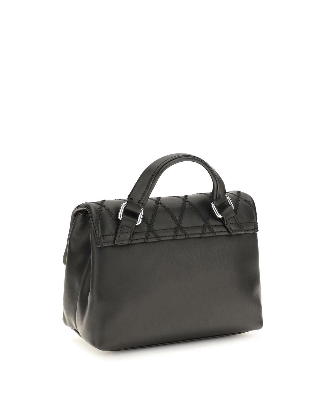 Zanellato Black Mini Postina Tramè Leather Top Handle Bag Calf Bos Taurus Shoulder