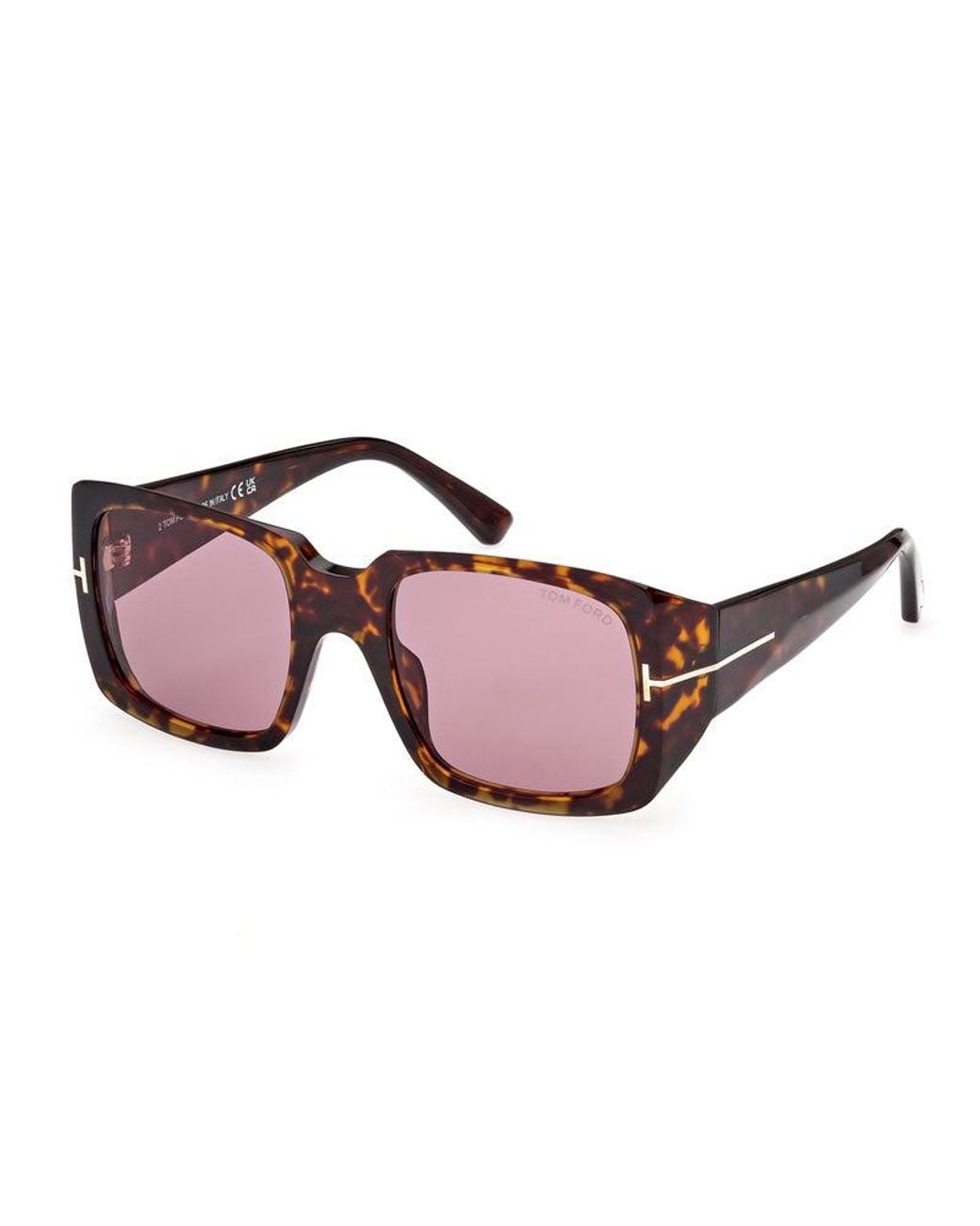 Tom Ford Red Square Full Rim, With A Dark Havana Frame And Lens