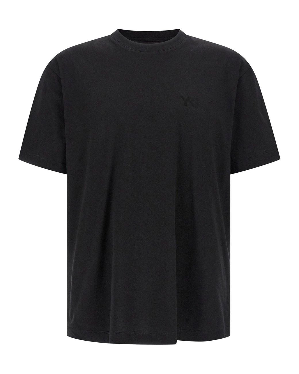 Y-3 Black Logo-Print Cotton Jersey T-Shirt for men