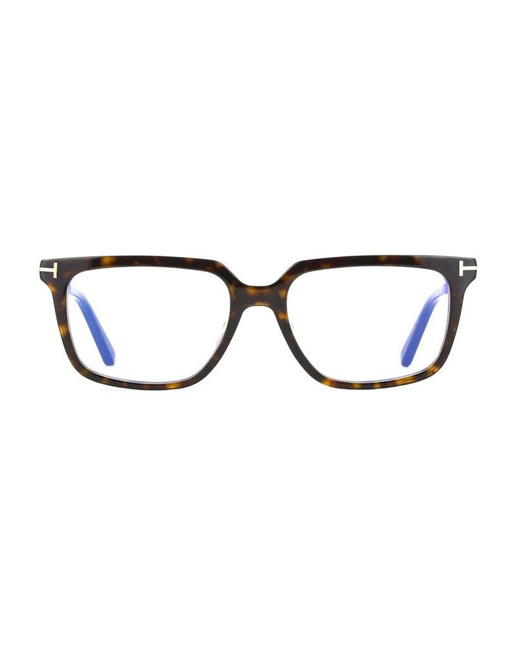 Tom Ford Brown Eyeglasses Rectangle Full Rim, Dark Havana Frame And Clear Demo Lenses Lens Ft6039-B052 for men