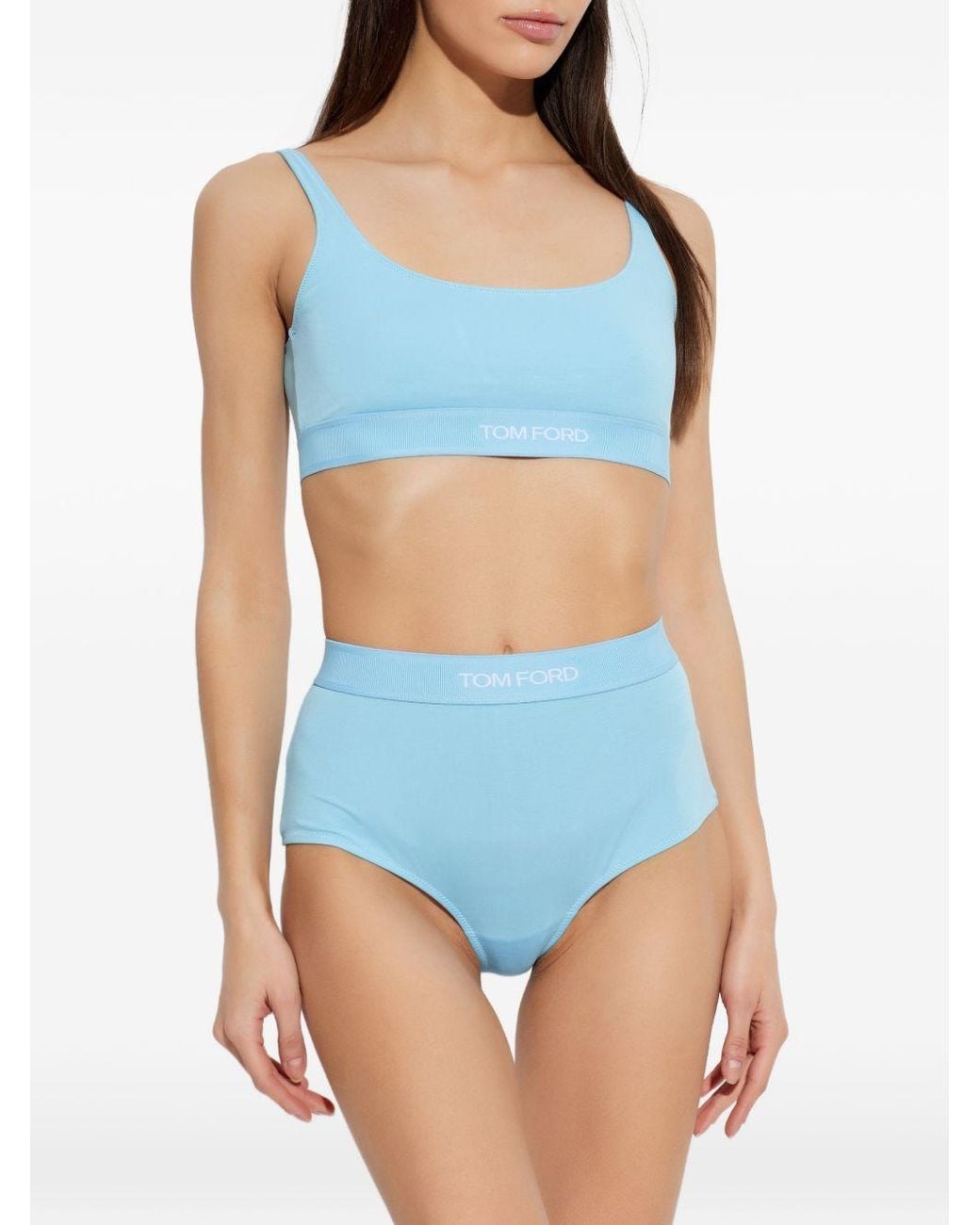 Tom Ford Blue Modal Top Tops