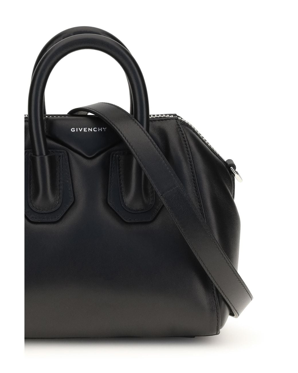 Givenchy Black Handbag Antigona Bomber Mini Lamb Leather Shoulder Bags