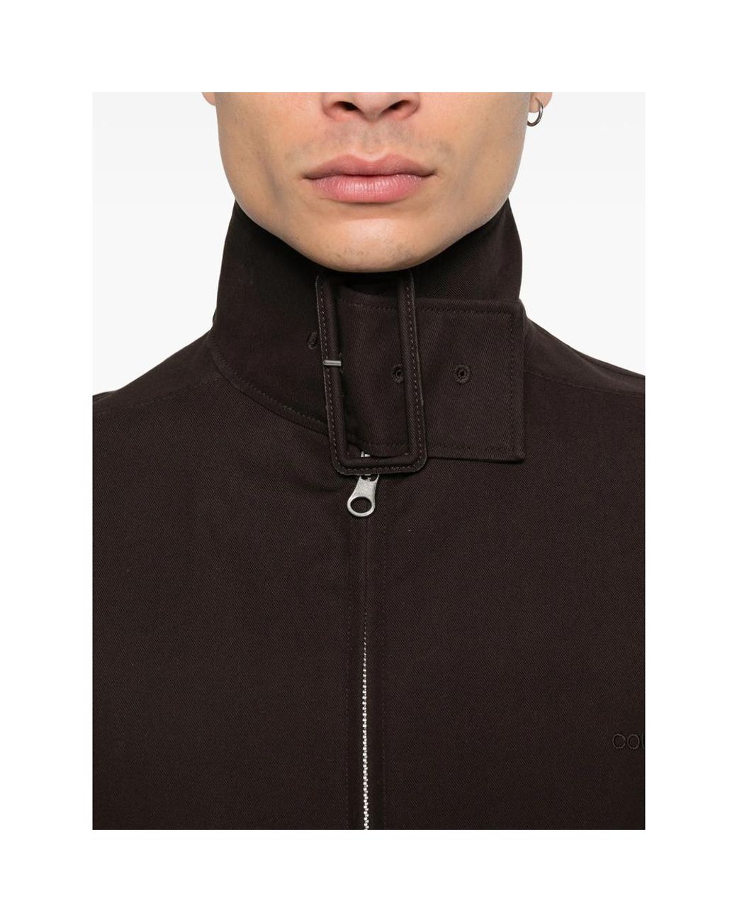 Courreges Black Zip-Up Bomber Jacket for men