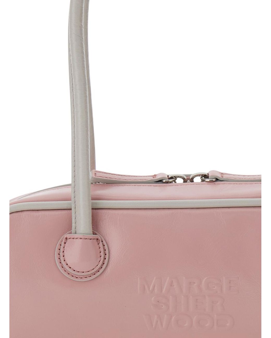 MARGE SHERWOOD Pink Soft Baguette Mini (Piping) Shoulder Bag