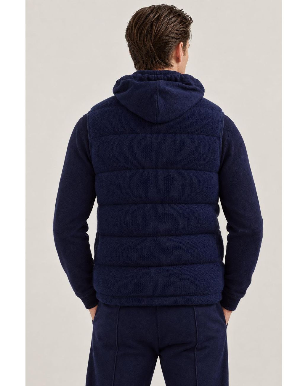 Brunello Cucinelli Blue Wool Jacket Clothing for men