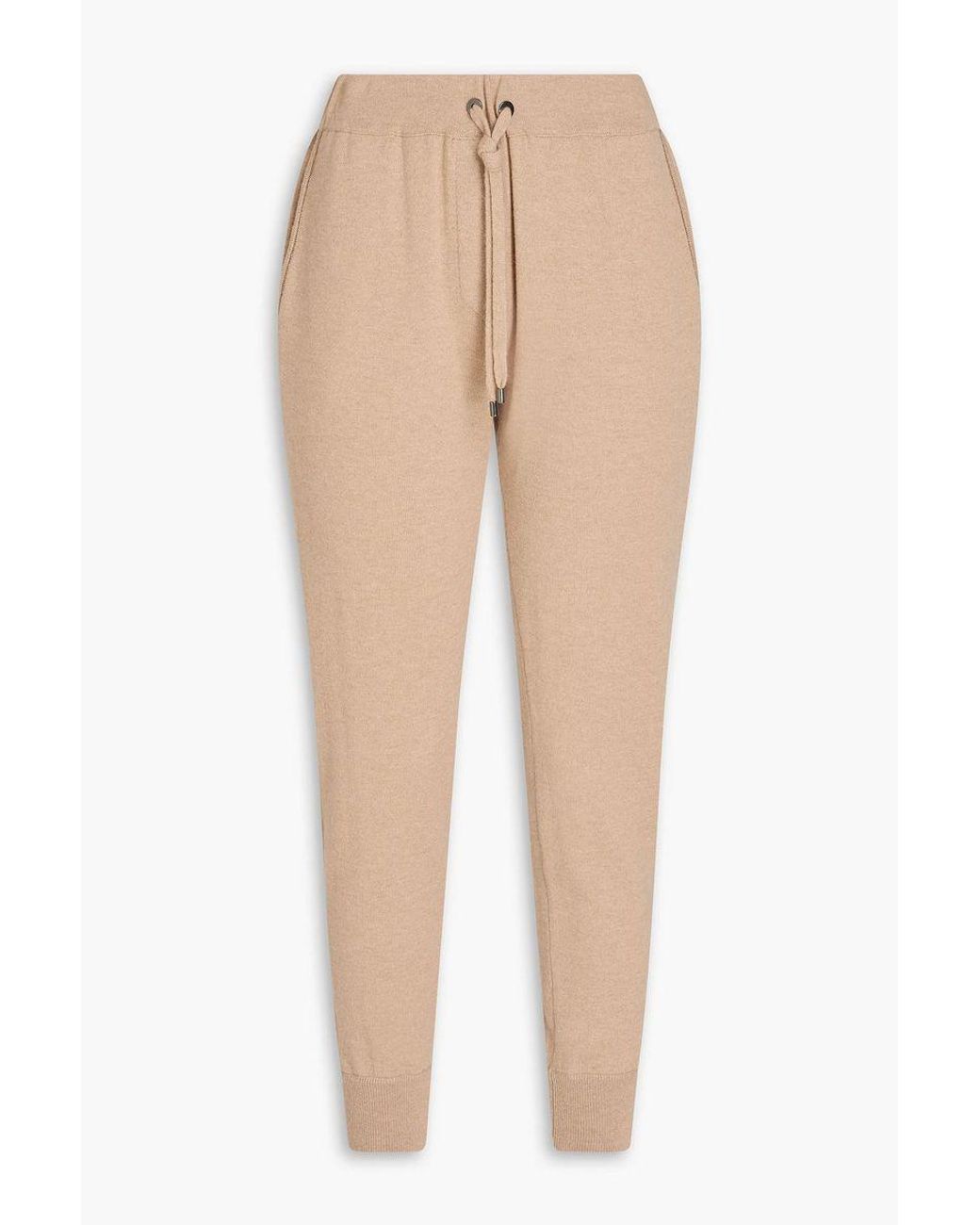 Brunello Cucinelli Natural Light Wool Jogger Trousers