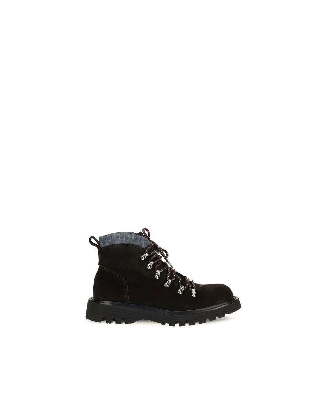 Fratelli Rossetti Black Suede Leather Lace-Up Boots for men