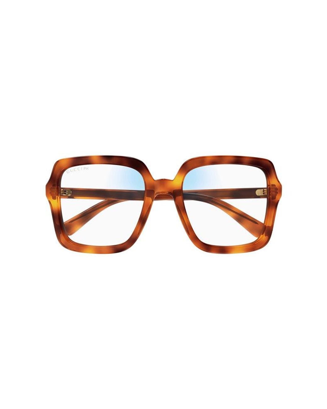 Gucci Brown Sunglasses Square Full Rim, Havana Frame And Clear To Photochromic Lens Gg1318S001