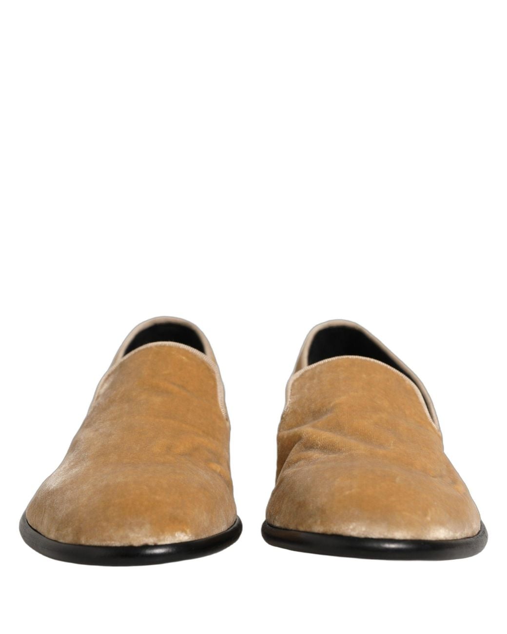 Dolce & Gabbana Black Suede Slip On Slippers Loafers Shoes Leather for men